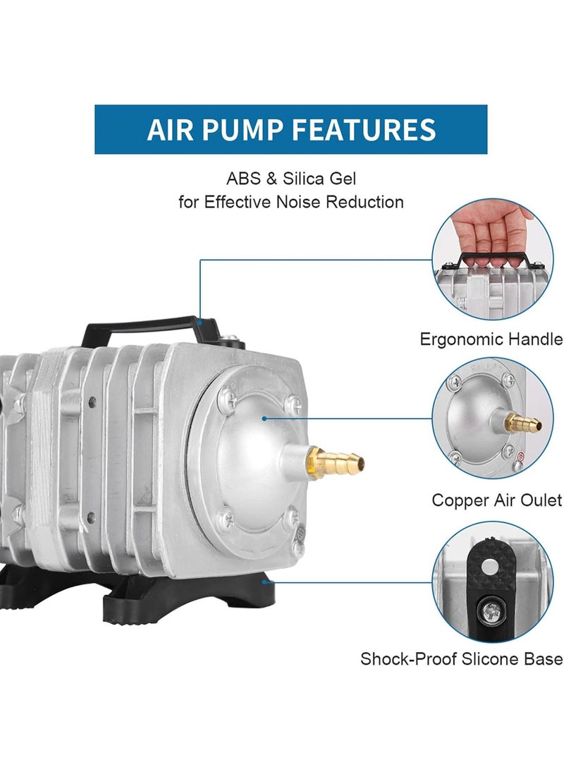SunSun ACO-818 Eco-Friendly Magnetic Aquarium Air Pump 385W, 300L/min High Output Oxygen Pump for Fish Tanks & Hydroponics - Image 5